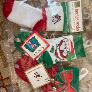 3 NEW Christmas socks size 4 and 5/6
